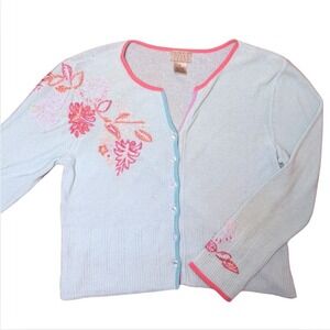 Y2K Sigrid Olsen Sport Beaded Cardigan - M